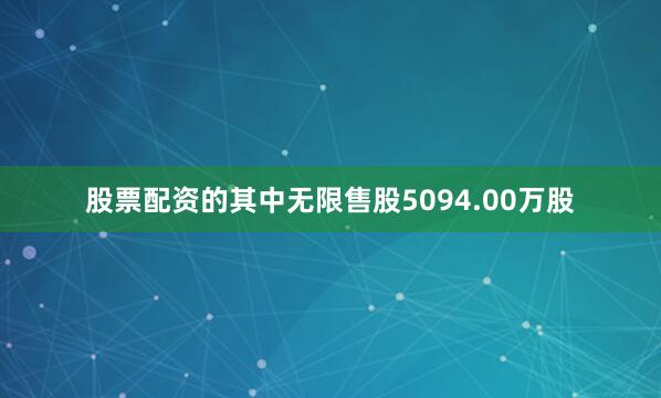 股票配资的其中无限售股5094.00万股