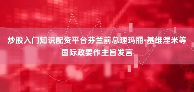 炒股入门知识配资平台芬兰前总理玛丽·基维涅米等国际政要作主旨发言